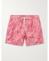 Hartford - Straight-Leg Mid-Length Paisley-Print Recycled Swim Shorts - Lyst