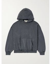 Remi Relief - Distressed Cotton-jersey Hoodie - Lyst