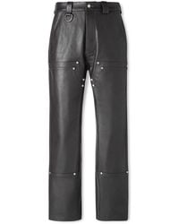 424 - Hoorsenbuhs Straight-Leg Studded Leather Trousers - Lyst