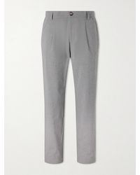 Oliver Spencer - Morton Straight-Leg Pleated Checked Cotton-Blend Suit Trousers - Lyst