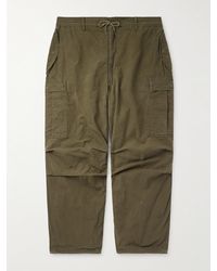 Remi Relief - Wide-Leg Cotton-Canvas Drawstring Cargo Trousers - Lyst