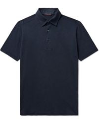 Loro Piana - Cotton-piqué Polo Shirt - Lyst
