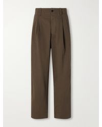 Margaret Howell - Mhl. Straight-Leg Pleated Cotton Trousers - Lyst