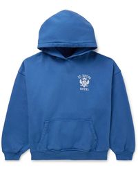 Rhude Nautical-Print Cotton Hoodie in Blue for Men | Lyst