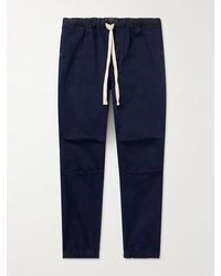 Beams Plus - Gym Tapered Stretch-cotton Twill Drawstring Trousers - Lyst