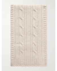 John Smedley - Wooton Cable-knit Recycled-cashmere And Merino Wool-blend Scarf - Lyst