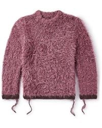 Sacai - Brushed-Knit Sweater - Lyst