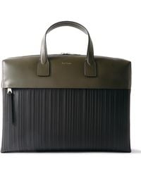 Paul Smith - Logo-print Textured-leather Briefcase - Lyst