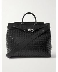 Bottega Veneta - Andiamo Large Intrecciato Leather Messenger Bag - Lyst