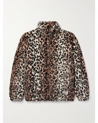 Wacko Maria - Leopard-print Faux Fur Zip-up Track Jacket - Lyst