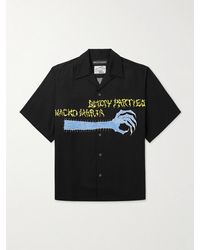 Wacko Maria - Neck Face Convertible-collar Printed Tm Lyocell Shirt - Lyst
