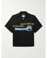 Wacko Maria - Neck Face Hemd aus TM Lyocell mit Print und wandelbarem Kragen - Lyst