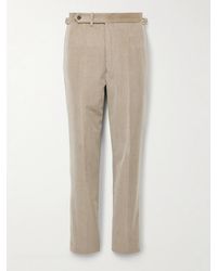 dunhill - Straight-Leg Cotton And Cashmere-Blend Corduroy Suit Trousers - Lyst