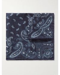 Brunello Cucinelli - Paisley-print Silk Pocket Square - Lyst