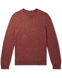 ZEGNA - Mulberry Silk, Cashmere And Linen-Blend Sweater - Lyst