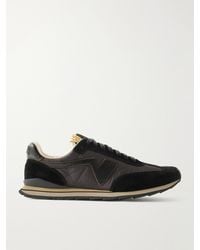 Visvim - Fkt Runner Leather And Suede-Trimmed Shell Sneakers - Lyst