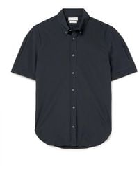 McQueen - Brad Pitt Button-Down Collar Cotton-Blend Poplin Shirt - Lyst