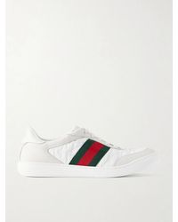Gucci - Screener 2.0 Suede-Trimmed Shell Sneakers - Lyst