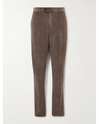 Caruso - Slim-Fit Straight-Leg Cotton-Blend Corduroy Suit Trousers - Lyst