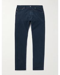 Ralph Lauren - Schmal und gerade geschnittene Hose aus Moleskin aus einer Baumwollmischung in Stückfärbung - Lyst