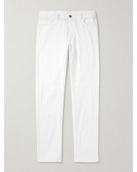 ZEGNA - Roccia Slim-fit Straight-leg Garment-dyed Linen-blend Trousers - Lyst