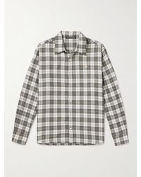 Acne Studios - Logo-appliquéd Checked Cotton-flannel Shirt - Lyst