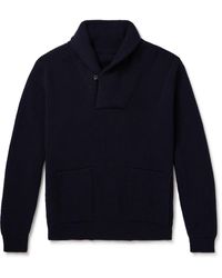 Anderson & Sheppard - Shawl-collar Ribbed Cashmere Sweater - Lyst