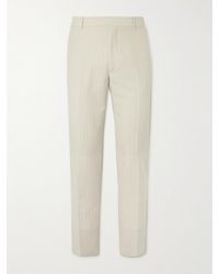 Alexander McQueen - Tapered Pinstriped Wool And Mohair-blend Trousers - Lyst