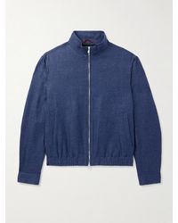 Brunello Cucinelli - Linen, Wool And Silk-Blend Bomber Jacket - Lyst
