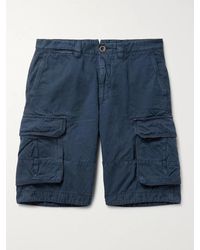 Slowear - Washed Cotton And Linen-Blend Cargo Shorts - Lyst