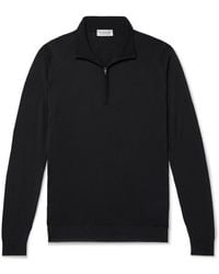 John Smedley - Slim-Fit Merino Wool Half-Zip Sweater - Lyst