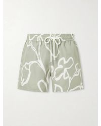 Frescobol Carioca - Straight-Leg Mid-Length Printed Recycled Swim Shorts - Lyst