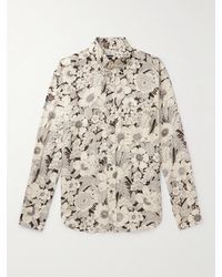 Tom Ford - Button-down Collar Floral-print Lyocell Shirt - Lyst