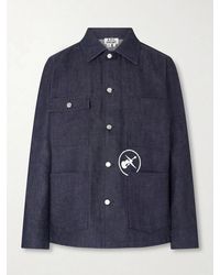 A.P.C. - Fragment Printed Denim Jacket - Lyst