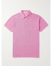 Richard James Cotton-piqué Polo Shirt - Pink