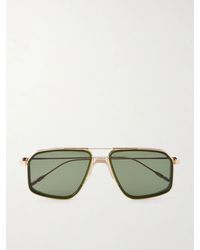 Jacques Marie Mage - Jagger Aviator-style Gold-tone Titanium Sunglasses - Lyst
