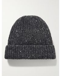 Inis Meáin - Ribbed Donegal Merino Wool And Cashmere-blend Beanie - Lyst