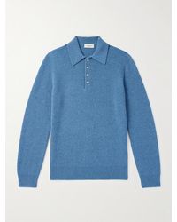 Piacenza 1733 - Slim-Fit Ribbed Cashmere Polo Shirt - Lyst