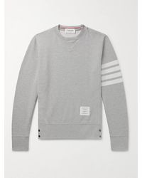 Thom Browne - Slim-Fit Striped Loopback Cotton-Jersey Sweatshirt - Lyst