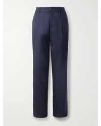 De Bonne Facture - Straight-Leg Pleated Super 130S Wool Suit Trousers - Lyst