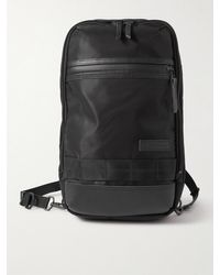master-piece Rise Leather-trimmed Cordura Nylon Backpack - Black