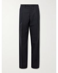 Saman Amel - Straight-leg Pleated Wool Suit Trousers - Lyst