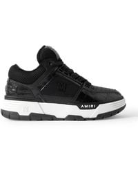 Amiri - Ma-1 Croc-Effect Trimmed Mesh And Leather Sneakers - Lyst