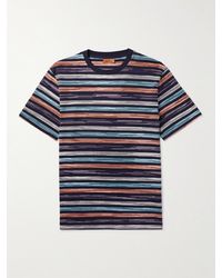 Missoni - Striped Space-dyed Cotton-jersey T-shirt - Lyst