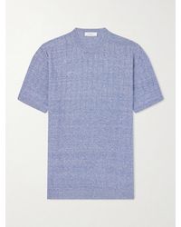 Boglioli - Ribbed Linen And Cotton-Blend T-Shirt - Lyst