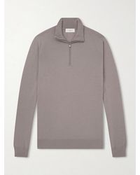 Piacenza 1733 - Virgin Wool Half-zip Sweater - Lyst