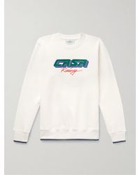 Casablancabrand - Casa Racing 3d Logo-appliquéd Organic Cotton-jersey Sweatshirt - Lyst