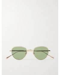 Garrett Leight - Wells J Round-Frame Titanium Sunglasses - Lyst