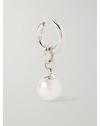MAOR - Tisha Convertible Sterling Pearl Single Hoop Earring - Lyst