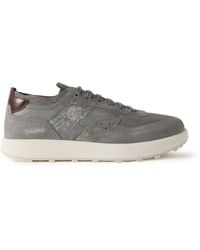 Berluti - Light Track Venezia Leather-trimmed Nylon And Suede Sneakers - Lyst